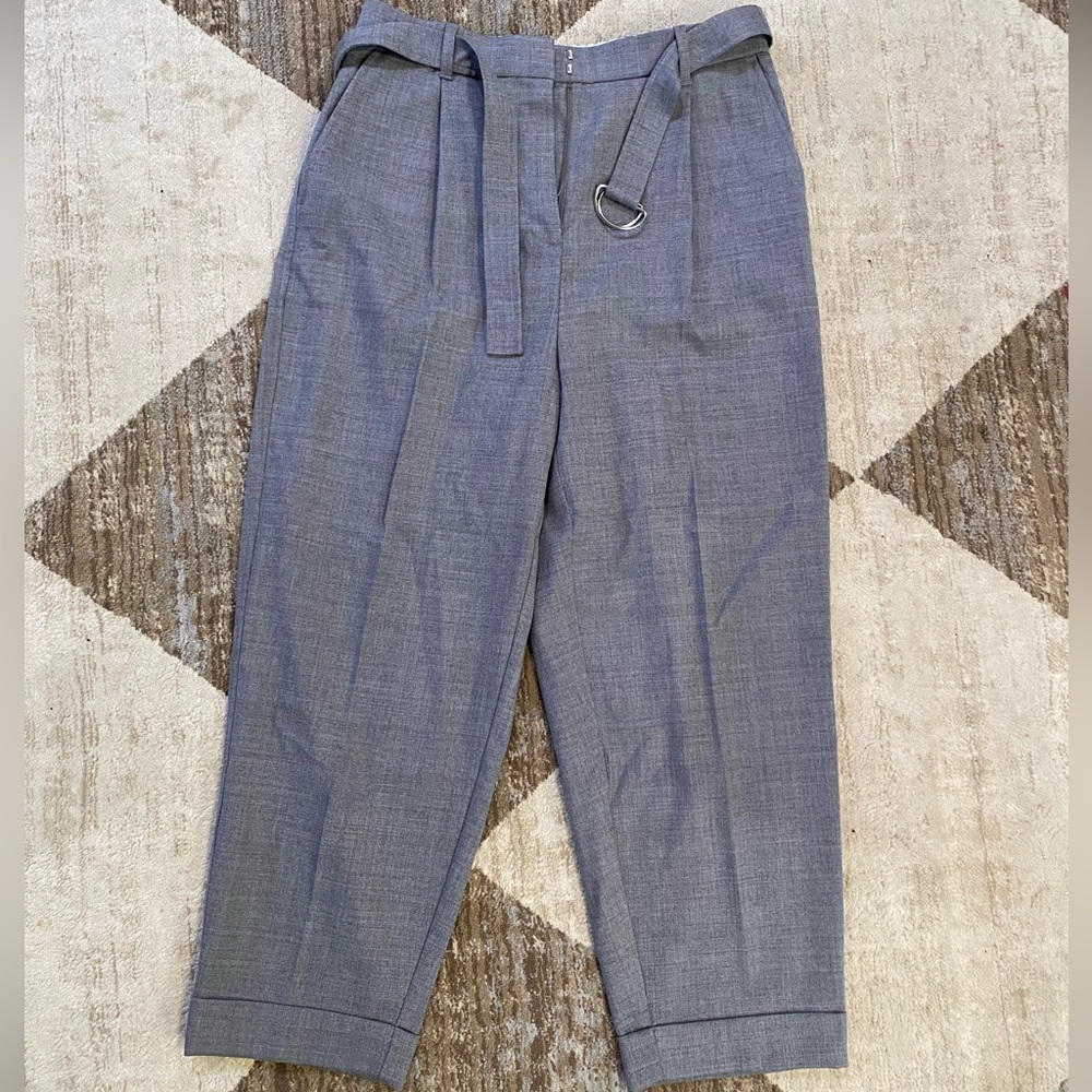 J. Crew Gray and White Wool Blend Trousers Womens 8P